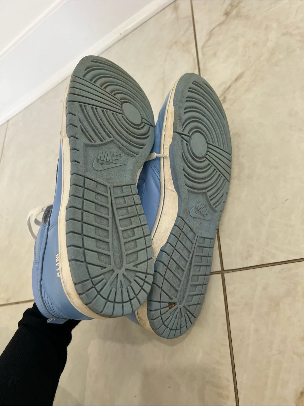 Nike ID Blue Custom High Top Sneakers Size 11 US